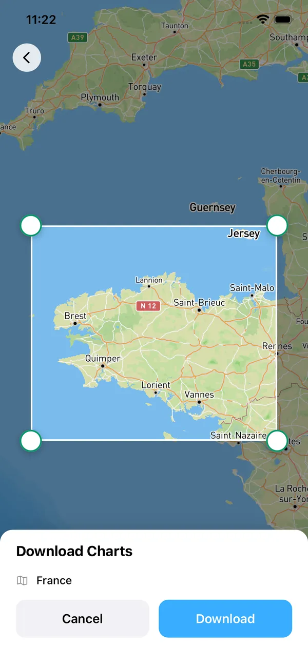 Download offline nautical charts
